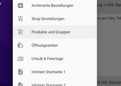 Onlineshop für Lieferdienste
